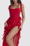 Ruffled Sleeveless Casual Dress