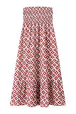 Strapless Geometric Skirt Set