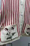 Striped Button-Front Cardigan