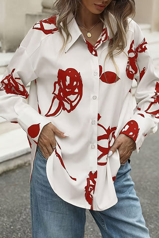 Floral Button-Up Blouse