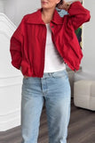 Stylish Button-Up Jacket with Drawstring Waist
