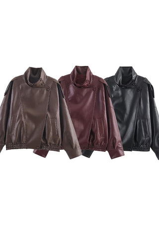 Oversized Asymmetric Collar Jacket