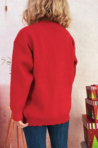 Playful Puppy Appliqué Sweater