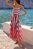 Striped Sleeveless Maxi Dress