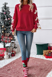 Bow-Accent Long-Sleeve Sweatshirt