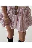 Striped High-Waisted Mini Skirt