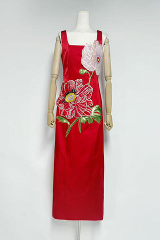Floral Embellished Maxi Dress