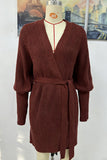 Tie-Waist Longline Cardigan