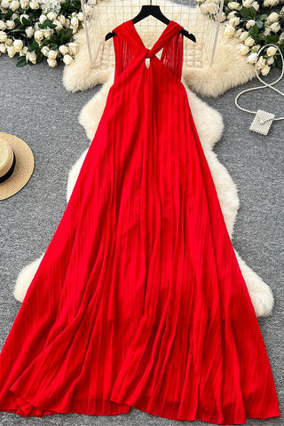 Elegant Maxi Dress with Keyhole Detail