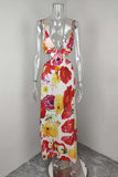 Floral Cutout Maxi Dress