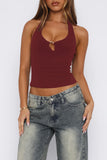 Keyhole Halter Tank Top