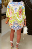 Printed Tie-Front Three-Piece Short Set