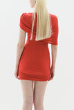 Draped Shoulder Evening Dress