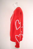 Heart Print Sweater for Effortless Style