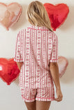 Bow Print Short Pajama Set