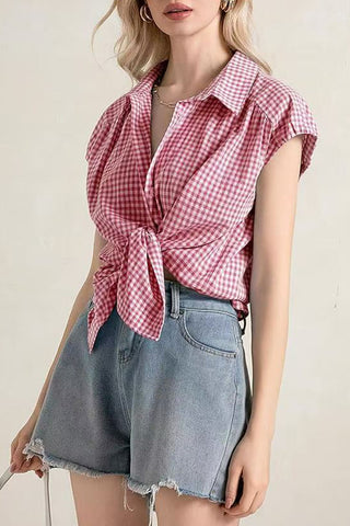 Gingham Button-Down Shirt