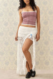 Gingham Lace-Trim Camisole
