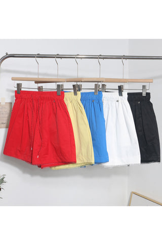 Elastic Waist Casual Shorts
