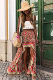 Smocked Waist Midi Skirt