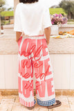Statement Wide-Leg Casual Pants
