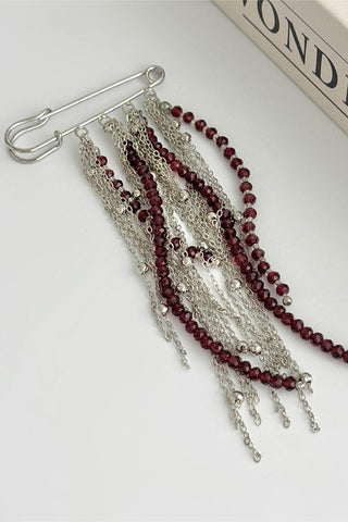 Star Fringe Safety Pin Brooch