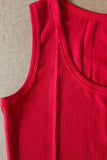 Scoop-Neck Ribbed Tank Top