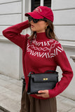 Chic Geometric Pattern Sweater