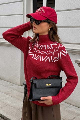 Chic Geometric Pattern Sweater