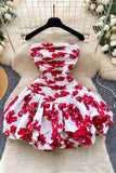 Strapless Floral Bubble Dress