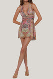 Halter Polka Dot Mini Dress