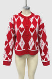 Heart Pattern Button-Front Cardigan