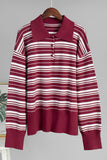 Striped Polo Long Sleeve Shirt