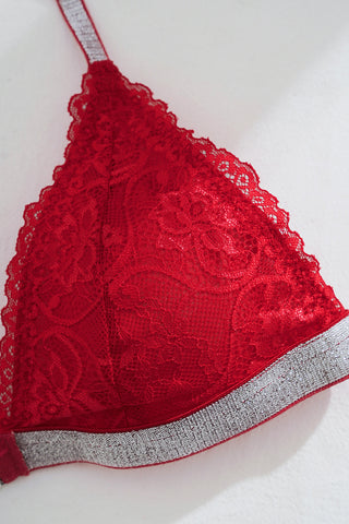 Glam Halter Lace Bralette Top