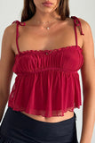 Tie-Strap Peplum Camisole