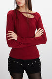 Stylish Asymmetric Neckline T-Shirt
