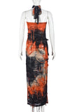 Strapless Tie-Dye Maxi Dress