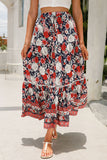 Floral Tiered Maxi Skirt