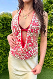Floral Halter Neck Cami Top