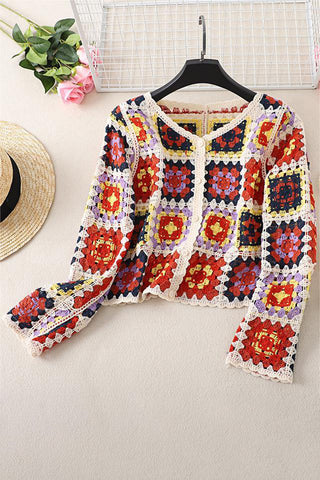 Crochet Pattern Button-Up Blouse