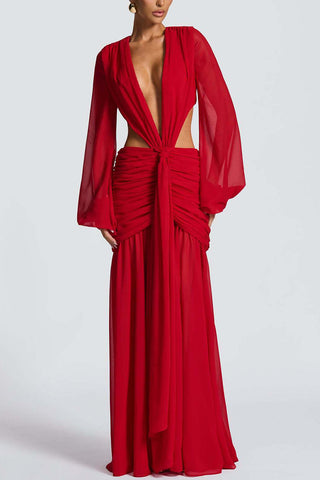 Elegant Cutout Evening Gown