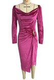 Elegant Draped Casual Dress