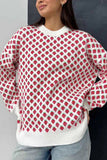 Patterned Crew Neck Sweater