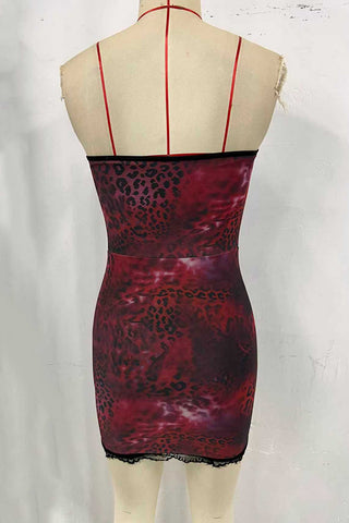 Strapless Lace Trim Mini Dress