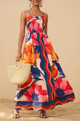 Vibrant Floral Maxi Dress