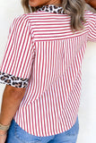 Striped Button-Up Blouse