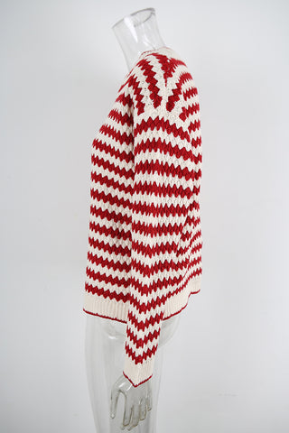 Chevron Pattern Knit Sweater