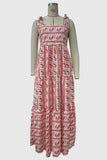 Striped Tiered Maxi Dress