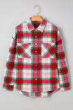 Plaid Button-Up Casual Shacket