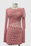 Striped Asymmetrical Vacation Dress