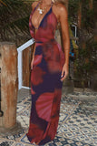Floral Halter Maxi Sundress